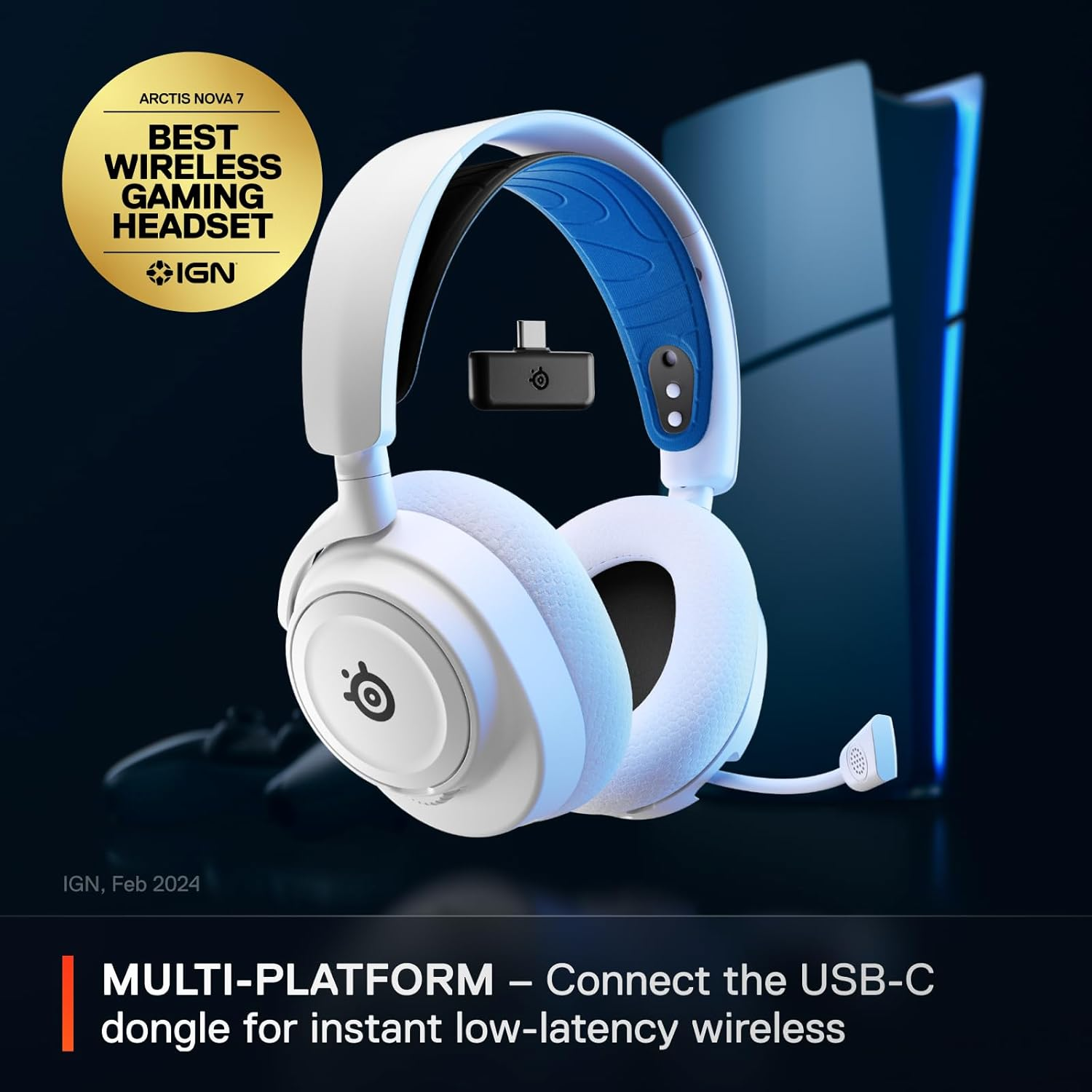SteelSeries Arctis Nova 7P Wireless Multi-Platform Gaming Headset SteelSeries Arctis Nova 7P Wireless Multi-Platform Gaming Headset